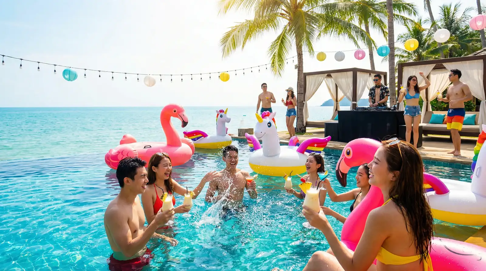 爱情岛 泳池派对精彩瞬间